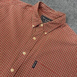 Vintage Abercrombie & Fitch Shirt Mens Medium Red Check Long Sleeve Button Up